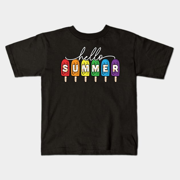 hello summer Kids T-Shirt by Red Bayou